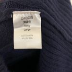 Sweater ribbed knitted navy blue turtleneck dress size woman large Photo 1