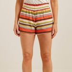 Lemlem  Striped Elastic Waist Shorts Size Small EUC Photo 0