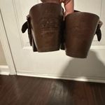 Juicy Couture  braided leather clogs, Size 8.5 brown, wood, heels, vintage y2k Photo 12