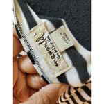 One World  Black White Striped T-Shirt Dress Large Photo 4