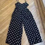 J.Crew  Black White Polka Dot Wide Leg Strappy Jumpsuit Size 6 Photo 1