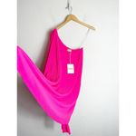 Show Me Your Mumu NWT Trish Mini Dress Size XS Hot Pink One Shoulder Chiffon Photo 10