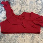 ZARA magenta one shoulder ruffle bathing suit top Photo 4
