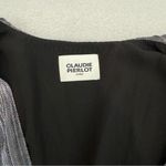 Claudie Pierlot Short Silver Pleated Dress Size 8 Photo 6