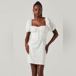 ASTR  Kelilah Lightweight Denim Mini Dress in Off White Size Small NWT Photo 1