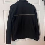 B: Scott  Wool Blend Black Bomber Jacket with Zipper Details Photo 6