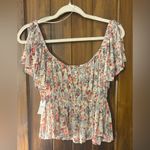 Arizona Jeans Arizona Jean Company Floral Blouse with Ruffle Sleeves Photo 3