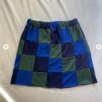 green and blue patchwork skirt Photo 1
