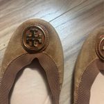 Tory Burch  Caroline Tan Browm Suede Flats Size 7 Photo 6