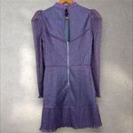 Saylor  Saydee Mini Dress Purple Shimmer Metallic‎ Iridescent Long Sleeve Sz XS Photo 6