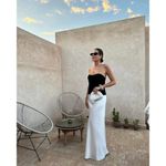 Norma Kamali Bias Obie Skirt in Snow White Small New Womens Satin Long Maxi Photo 15