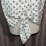 Free People  medium sleeveless mornings Marrakesh cream tie-front hi low top Photo 3