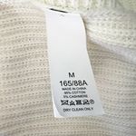 Kate Spade Cotton Cashmere Rib Knit Stretch Roll Neck Pullover Sweater Ivory M Photo 2