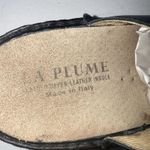 La Plume Italian Leather Black Woven Minimalist Clogs Mules US 7.5 Photo 2