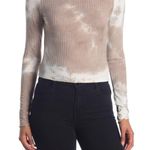 HYFVE Tie Dye Mock Neck Ribbed Crop Long Sleeve Size Small Photo 1