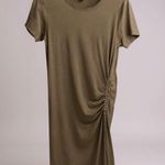 Rag and Bone Olive Green T Shirt Dress Ruched Drawstring Casual Womens Size S Photo 0