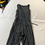 Gap  Black Sleeveless Henley Long Jumpsuit pockets Size Medium Tall EUC Photo 6