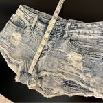 Klique B ultra mini denim shorts, textured distressed festival jean shorts sz S Photo 5