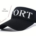 Lightweight SPORT Sun Visor Knitted Casual Hat Gold Baseball Cap for Women Photo 4