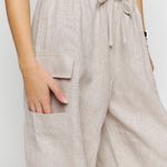 Reformation  Ethan Linen Women Pant, Oatmeal, size S Photo 1
