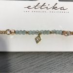 Ettika  Los Angeles Goldtone Necklace 16” With Faceted Beads and Crystal NIP Photo 3