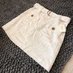 Forever 21 Beige Cream Belted Ring Gold Woven Mini Skirt Photo 3