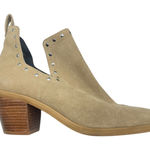 Rebecca Minkoff  Tan Suede Leather Studded D’orsay Ankle Boots Womens 6 Booties Photo 0