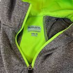 Augusta Sportswear  Freedom 1/4 Zip Hooded Pullover Sweatshirt Gray Neon Green XS Photo 5