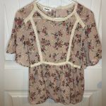 Kindred  mauve with gold embellishment floral blouse Photo 1