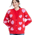 32 Degrees Heat 32 Degrees Red Heart Cardigan NWT Photo 0