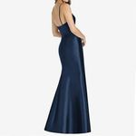Alfred Sung NWT Midnight Navy Spaghetti Strap Mermaid Floor Length Dress 8 Photo 1