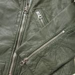 Madewell NWT  The Washed Leather Motorcycle Jacket in Dark Forest Green M $525 Photo 3