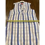 Red Carter  Avi linen blend stripe Maxi Cover Up Dress M size 8 Photo 6