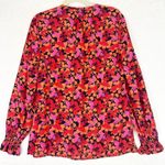 Derek Lam  10 Crosby Aria Floral Printed Blouse Top Size 4 Tassel Tie Photo 1