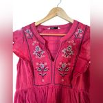 Sonoma  Dusty Rose Pink embroidered boho sleeveless dress women’s size large Photo 2