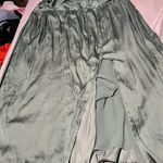 Current Air Anthropologie  Green Soft Light Silky Slit Midi Skirt Medium XL Photo 7