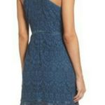 Chelsea 28 Teal Blue Lace Fit and Flare Halter Dress Photo 4