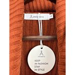 Women’s Anrabess Size Small Dark Pumpkin Turtleneck Sweater Dress Brown Photo 3