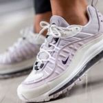 Nike Air Max 98 Running Sneaker White/Black/Silver AH6799-116 Women's Size 7 Photo 0