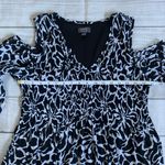 Ninety Black and White Patterned Cold Shoulder Dress Photo 3