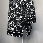 Brooks Brothers  Black & White Floral Linen Cotton Tunic Top – Women’s Large Photo 3