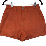 BDG Urban Outfitters High Waisted Cargo Shorts Orange Boho Trendy Fun Size 27 Photo 0