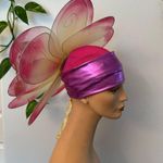 Handmade pink floral hat. This hat was made for the stage in the theater. Photo 3