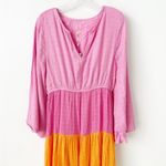NWT PQ Swim Beach Maxi Dress Women XS,S Colorblock Flowy Linen Resort Pilyq Swim Pink Photo 5