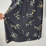 Ralph Lauren Lauren  Black Floral Midi Dress Faux Wrap Tie Waist Long Sleeve S Photo 11