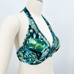 SWIMSUITS FOR ALL Mesh Floral Halter Bikini Top Size 4 Photo 4