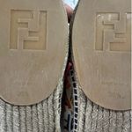 Fendi  Junia Espadrille Women's Size 36.5 Vintage Printed Multicolor‎ Lace Up Photo 7