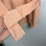Aerie  Dance Club Long Sleeve Thermal Waffle Knit Top Sz Small Peach Disco Ball Photo 14
