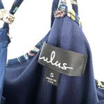 Lulus NWT  size small blue floral maxi dress tiered strappy halter‎ like top Photo 4