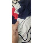 Patriots Size L 100% Cotton Lace Up VNeck Long Sleeve Tee Blue Size L Photo 4